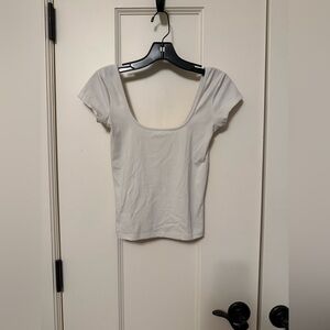 Women's Cotton on White Scoop Neck Top Size XXS (Extra Extra Small)